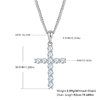 Classic Cross Necklace S925 Silver Pendant Moissanite 4.0mm D-Class 1
